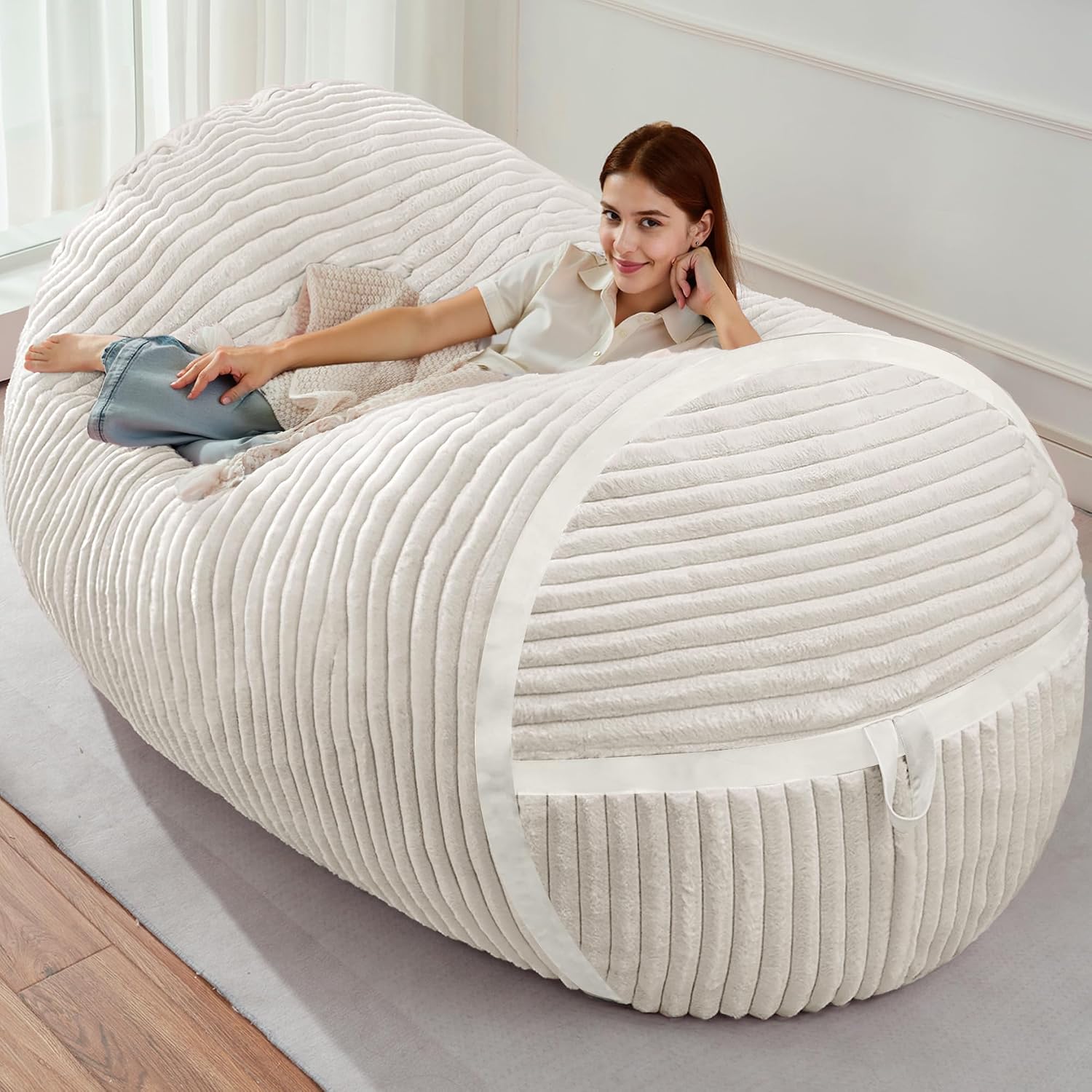 Giant Bean Bag Chair with Memory Foam - Gallery 20
