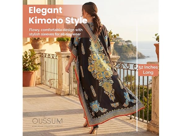 Oussum Women (One Size Plus) Long Maxi Kaftan Gown