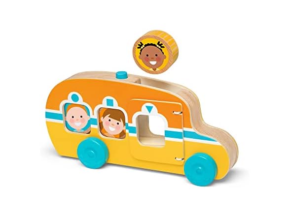 Melissa & Doug GO Tots Wooden Roll & Ride Bus