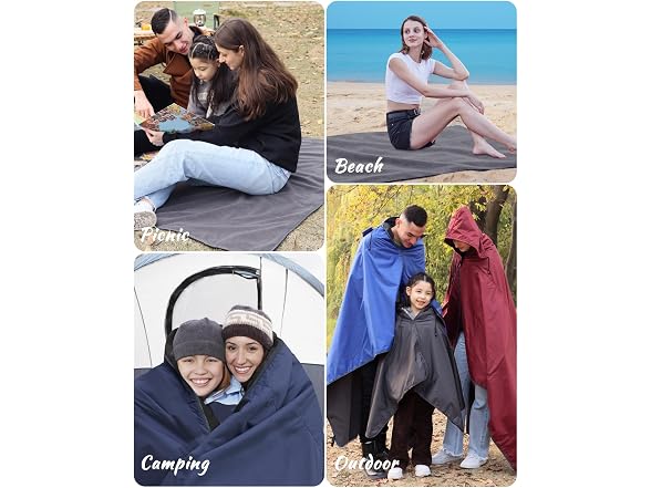 DUKUSEEK Waterproof Stadium Blanket Orange