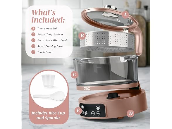 Glass Mini Low Carb Rice Cooker