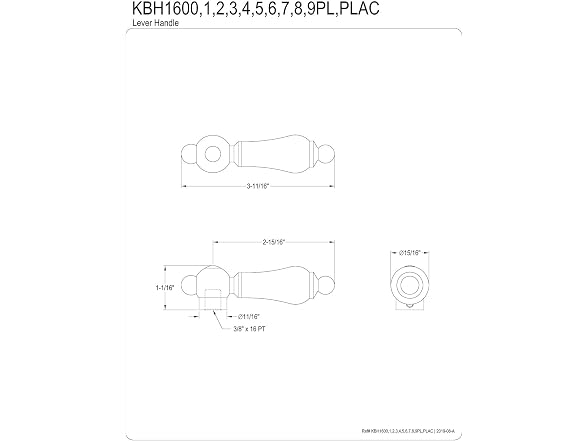 Kingston Brass Kingston KBH1604PL Lever