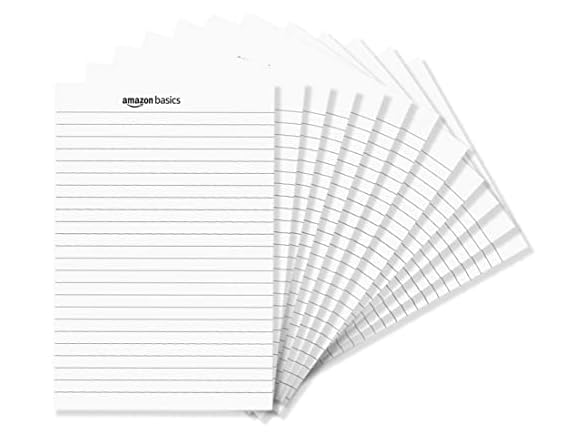 Amazon Basics Narrow Ruled Writing Pad
