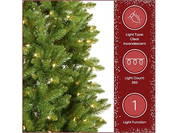 National Tree Company 7.5ft Pre-Lit Kingswood Fir