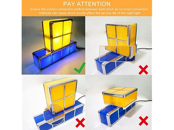 Stackable LED 3D Puzzles Night Lamp