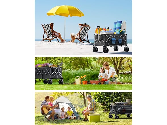 everyfun Pro Collapsible Wagon, Supports 440lbs