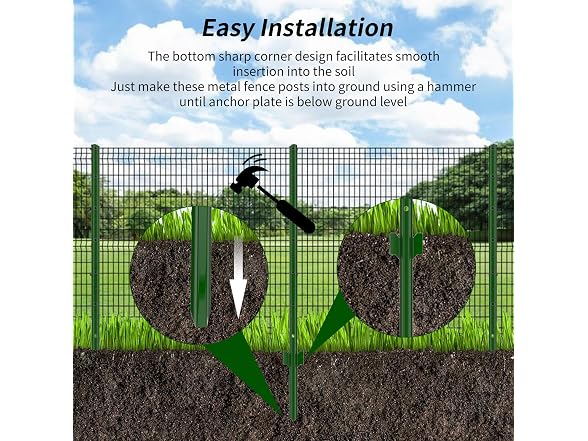 Fence Posts 6 Feet, Pack of 10