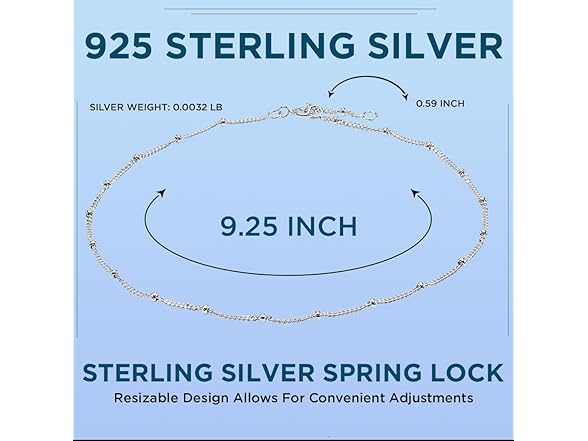 Thai Jewelry Silver Plain Anklet