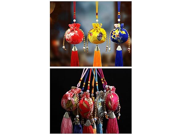 Chinese Sachet Silk Brocade Coin Bags