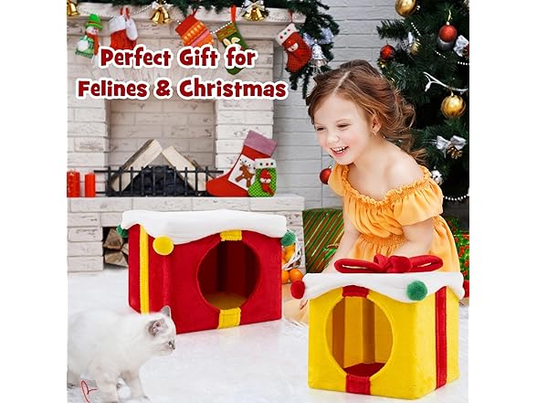 PETSITE Christmas Gift-Shaped Cat House