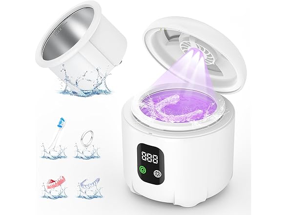 Ultrasonic Retainer Cleaner 25W White