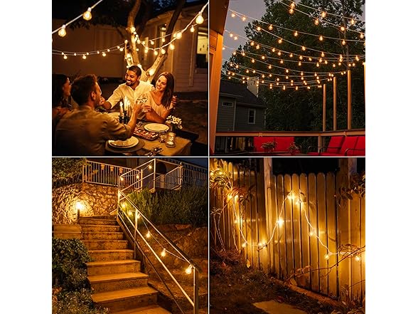 Brightown Outdoor String Lights, 50FT White - Gallery 5