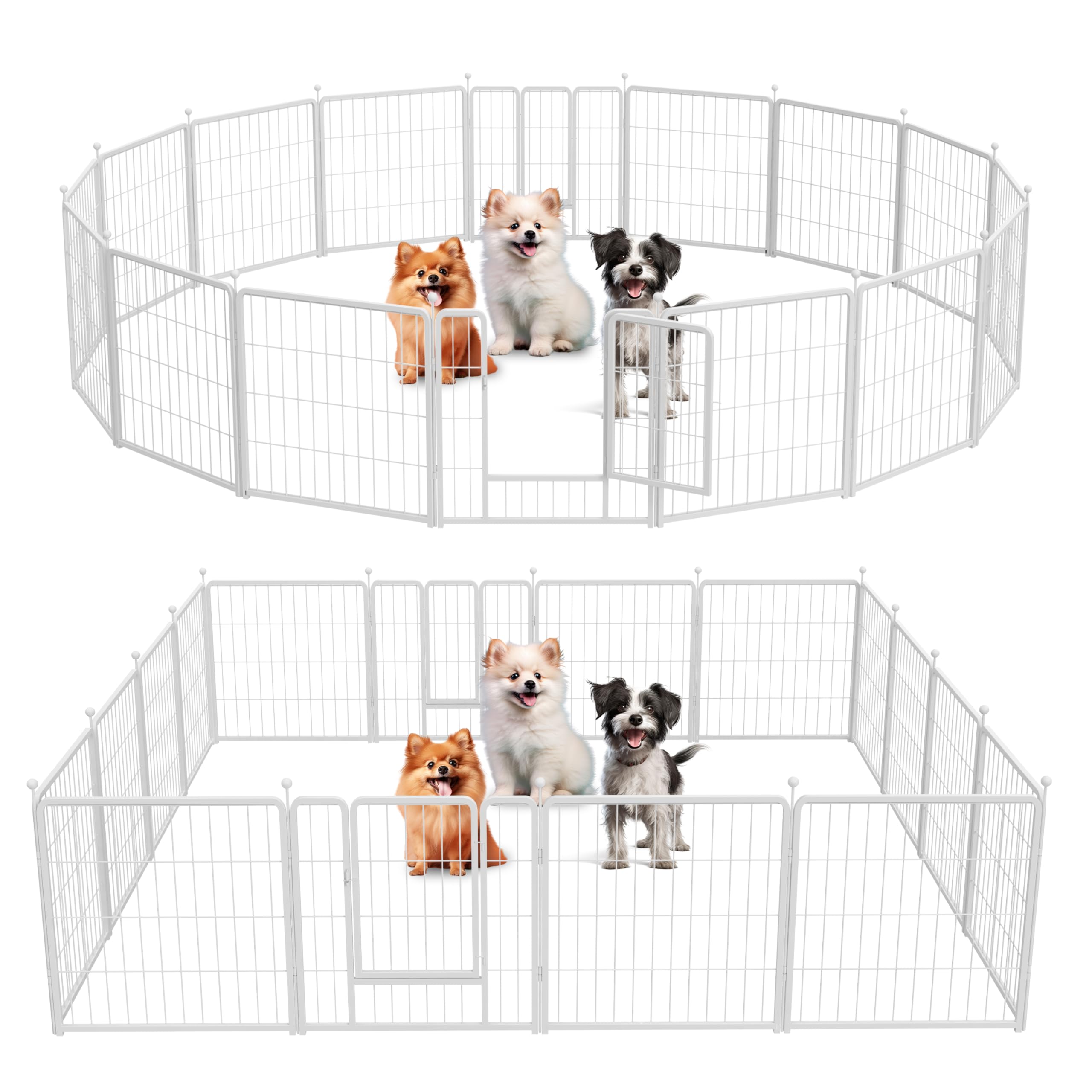 Simple Deluxe Dog Playpen Indoor Outdoor, 24" H, 8 Panels - Gallery 17
