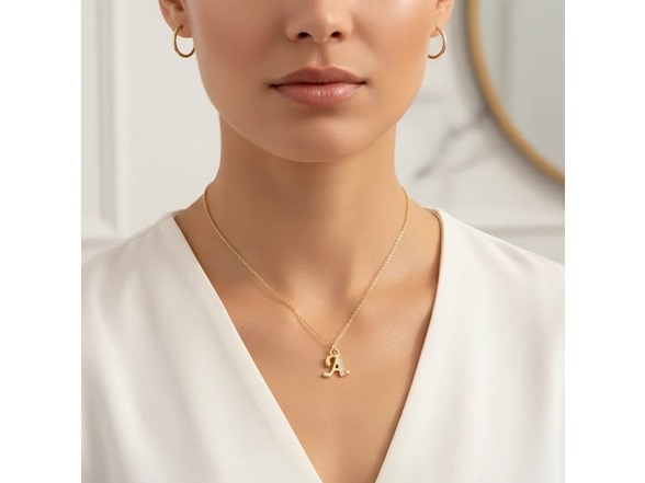 Initial Letter Pendant Necklace