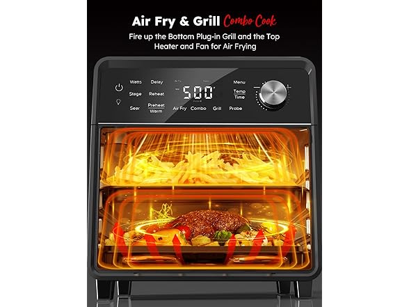 Nuwave Nuwave Plug-In Grill Air Fryer Oven Combo w/Sheath