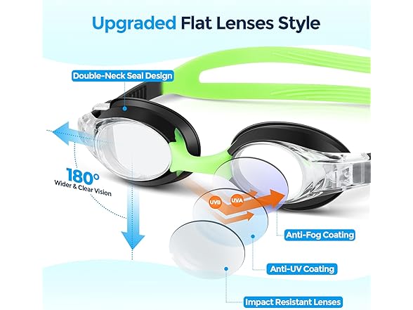 Portzon Unisex-kids swim goggles,Anti Fog