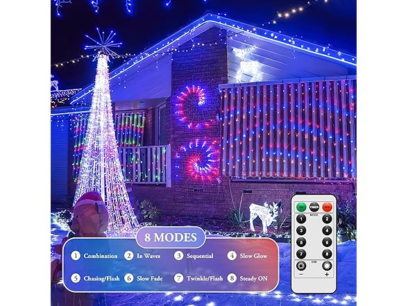 Lakumu 4-Pack 100 LED Fairy Lights, Multicolor