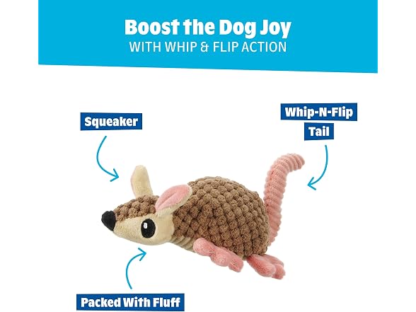BarkBox Armie Dillo Dog Toy | Plush Armadillo