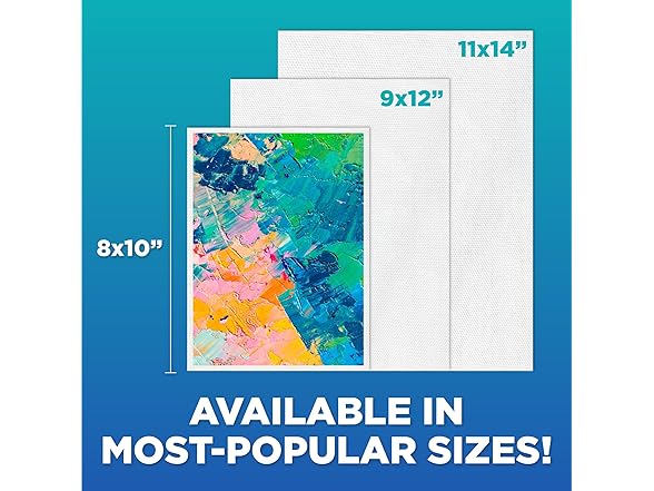 Painting Panel Canvas Boards, 9x12, Pack of 12