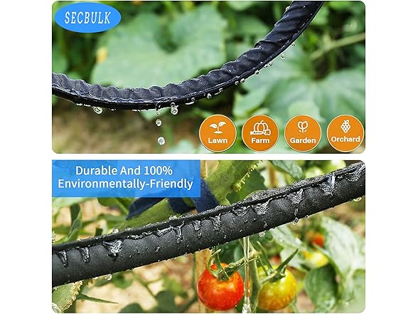 secbulk 50' Flat Soaker Hose - 2 Pack