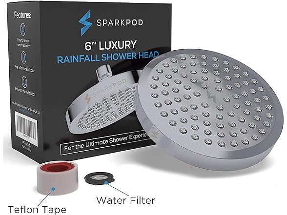 6" Round High Pressure Rain Shower Head