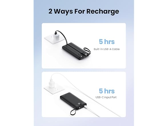 Coowisty 10000mAh Slim Power Bank USB-C