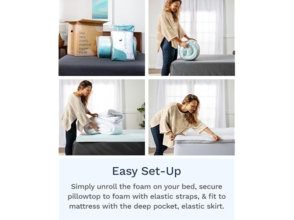 ViscoSoft 4 Inch Pillow Top Memory Foam