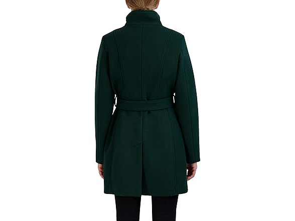 Laundry Womens 3/4 Faux Wool Coat Tie Waist Belt (2XS)