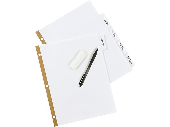 AVERY Big Tab Write-On Dividers w/Erasable Laminated Tabs