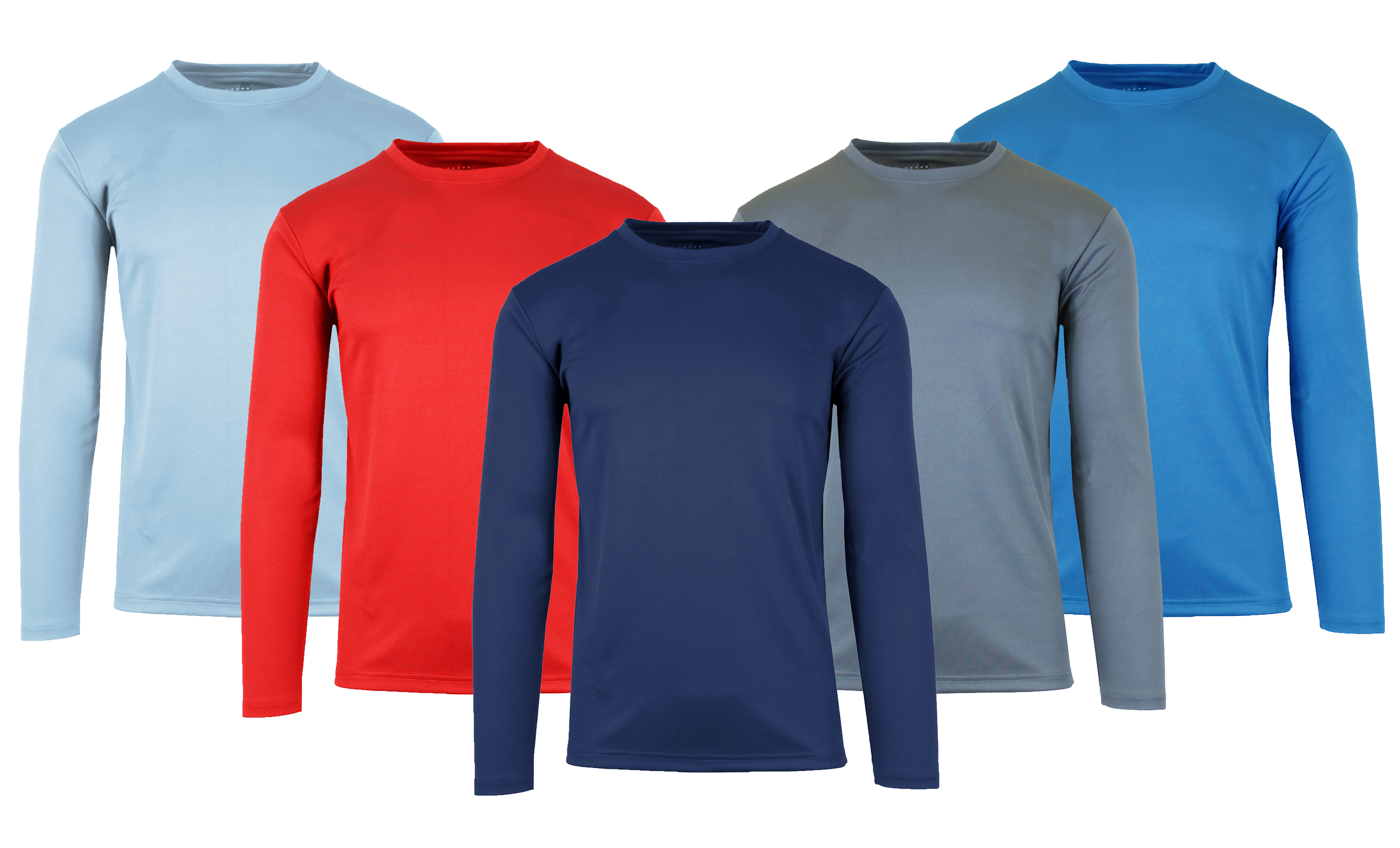 5Pk Mens L/S Performance Shirt (S-2XL) - Gallery 13