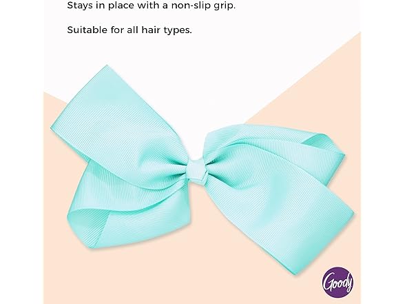 GOODY Kids Large Teal Bow Barrette