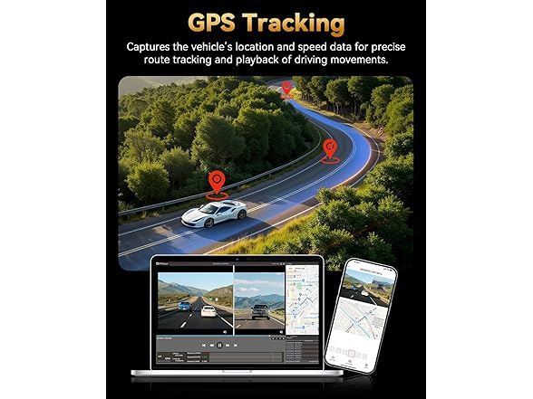 4K+4K Dash Cam Front and Rear | 128GB SD