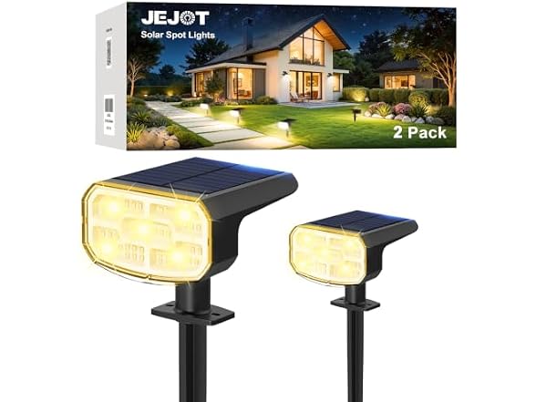 JEJOT Solar Spot Lights Outdoor