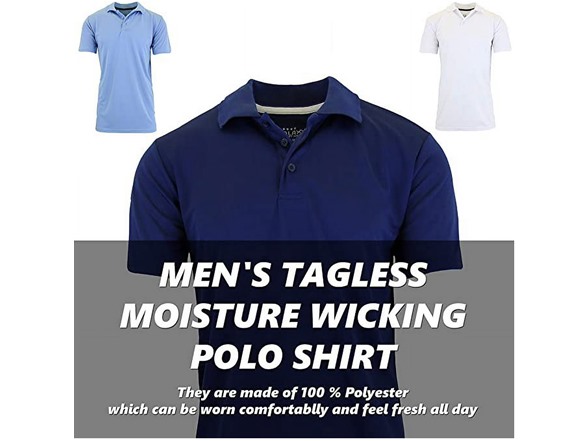 3Pk Mens S/S Performance Polo (S-3XL)