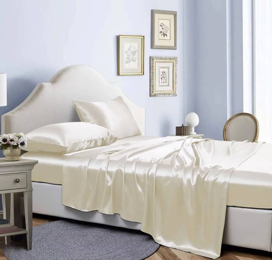 Bibb Home Silky Satin 4 Piece Sheet Set - Gallery 21