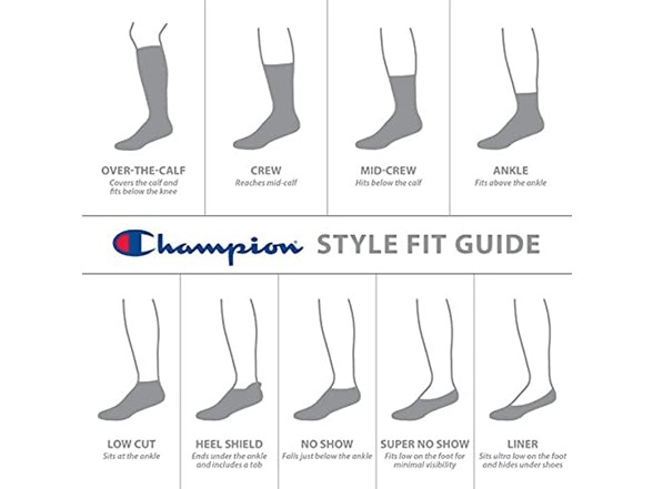12-Pk Champion Liner Socks - Black