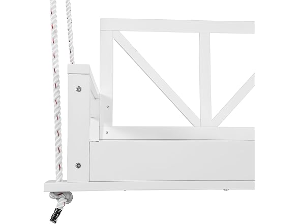 Merax Acacia Wood Twin Size Patio Swing Bed