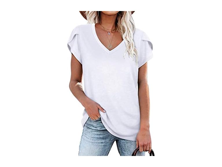 2 Pack Women's V Neck Casual T Shirt