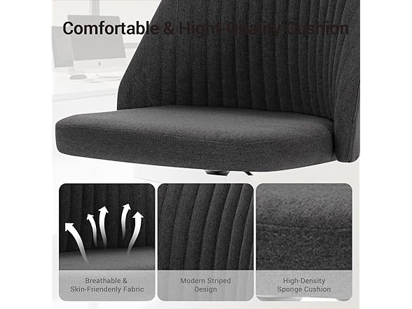 YSSOA Office Desk Chair with Back and Wheels