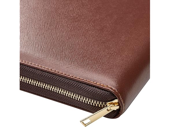 Gallaway Leather Genuine Leather Zippered Portfolio Organizer