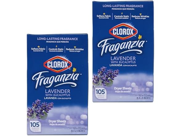 Clorox Fraganzia Dryer Sheets 105ct - Gallery 11