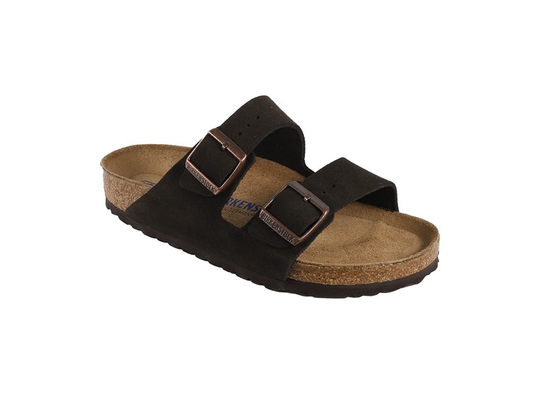 Birkenstock Arizona Soft Footbed Suede Leather Sandals Taupe (Open Box) - Gallery 7