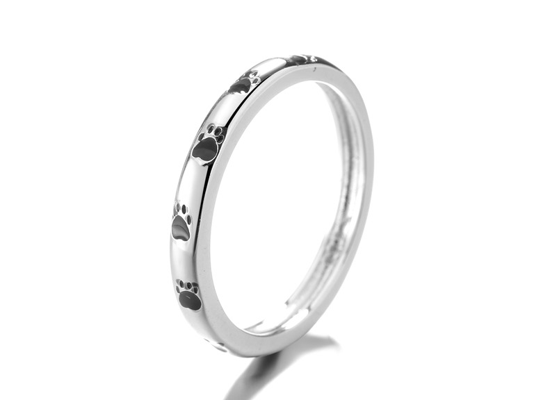 AAA IGT-DAAS-DRBS5865-6 6 Sterling Silver Paw Pring Band 