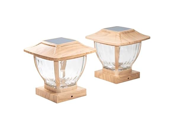 Solar Post Cap Lights 4x4 5x5 6x6 2pk