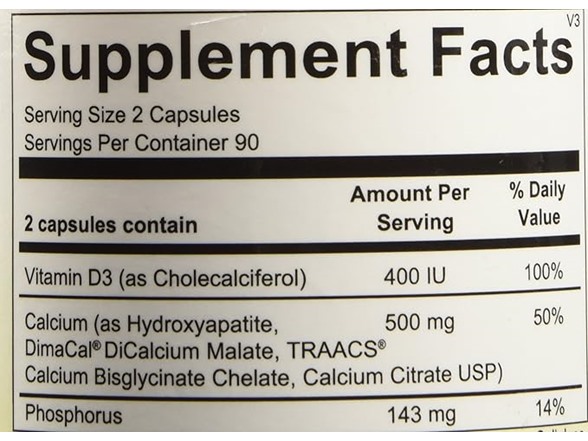 Ortho Molecular Products 180 Count Reacted Calcium