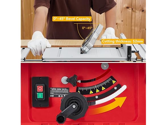 Garvee Table Saw, Garvee 10 Inch 15A