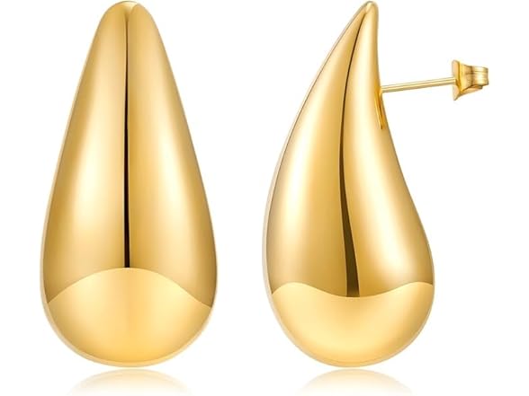 NIUTA Gold Teardrop Earrings for Women