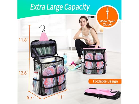 EASEGAVE Quick Dry Mesh Shower CaddyBag