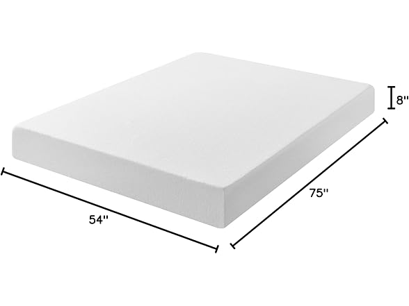 ZINUS 8" Green Tea ActivFresh(R) Memory Foam Full Mattress