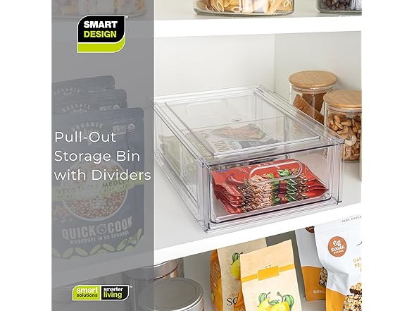 Smart Design Small Pull-Out Storage Bin